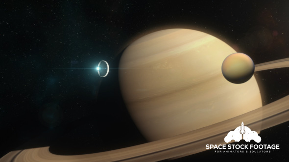 Spaceship Approaching Saturn