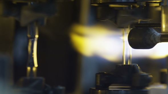 A Furnace for Making Vials at the Glass-blowing Factory alt