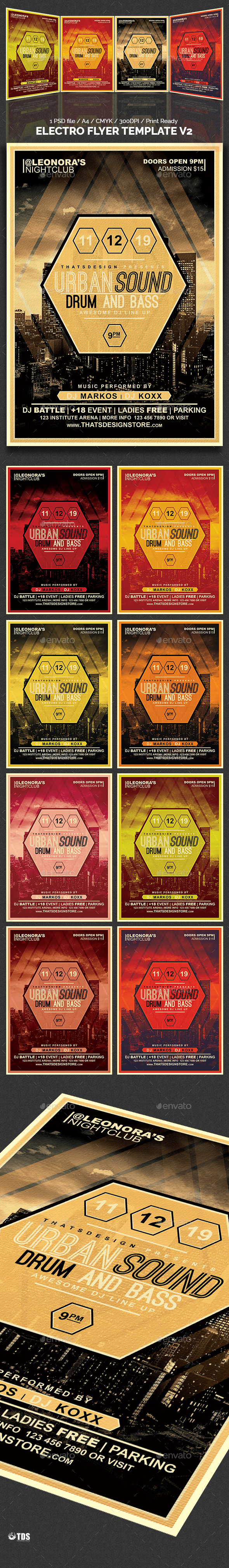 Electro Flyer Template V2 - Clubs & Parties Events