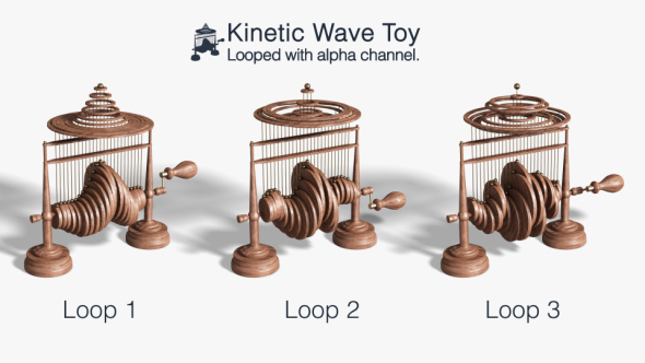 Kinetic Wave Toy - Looped Animations With Alpha