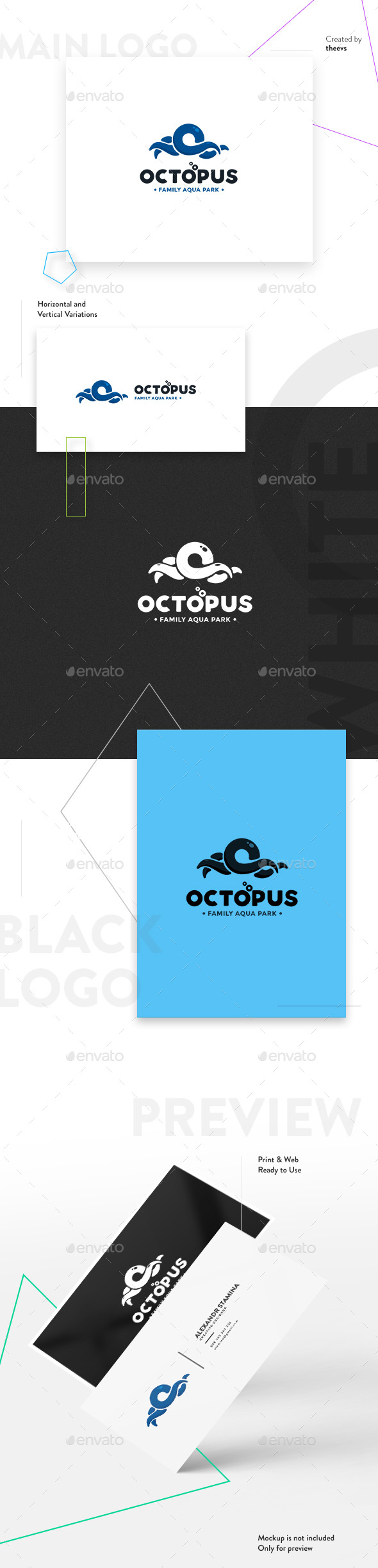 Octopus Logo - Animals Logo Templates