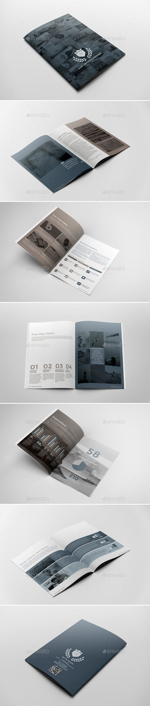 Corporate Brochure Report Template - Brochures Print Templates