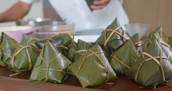 Homemade rice dumpling for Chinese dragon boat festival alt
