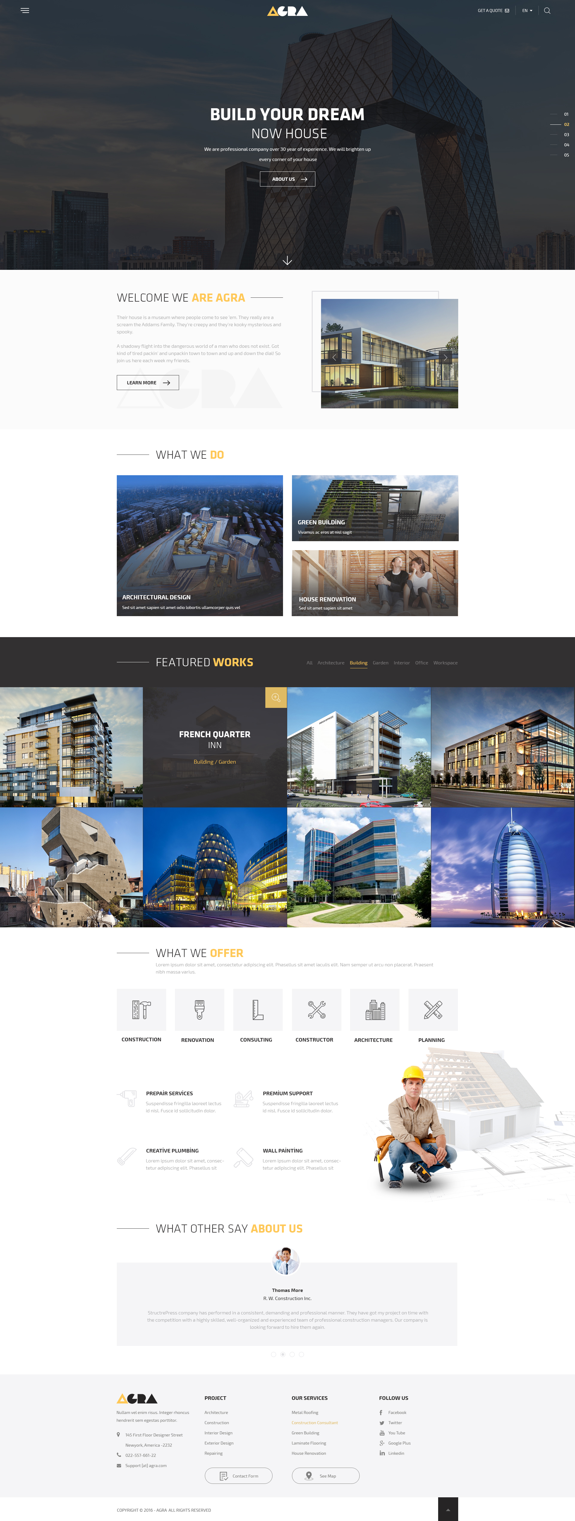 Agra | Construction Business Template by PolygonTheme | ThemeForest