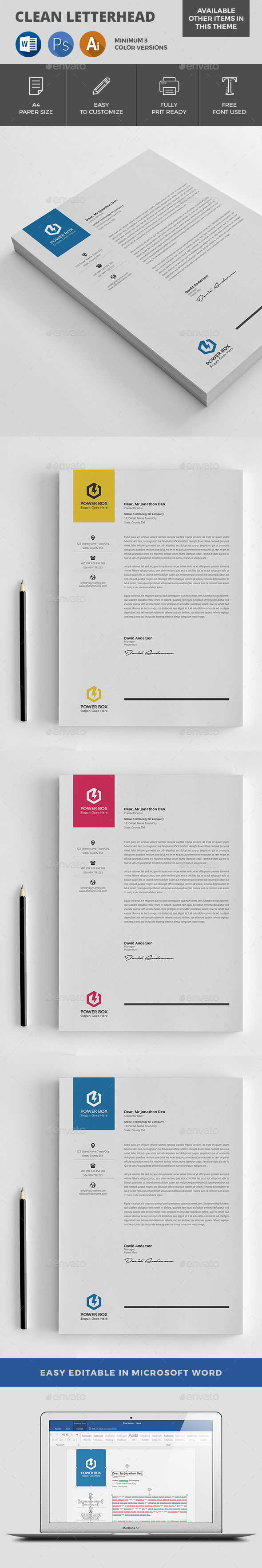 Letterhead - Stationery Print Templates