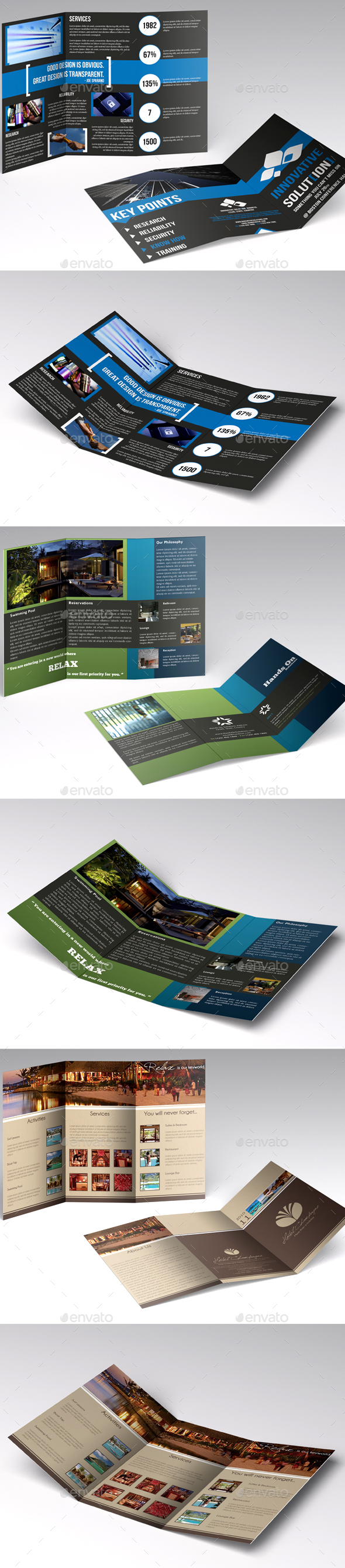 Trifold Brochures Bundle - Corporate Brochures