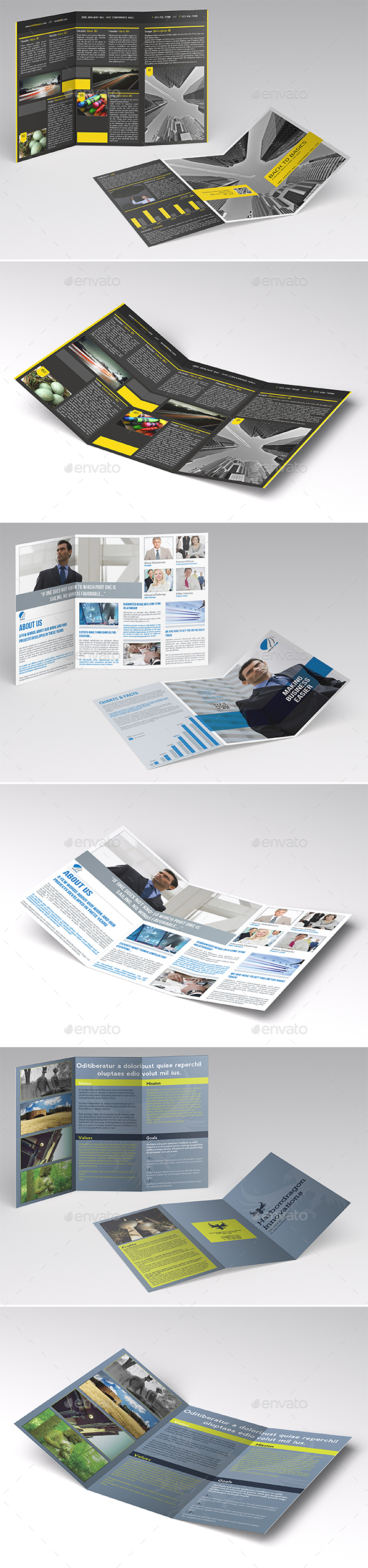 Trifold Brochures Bundle - Brochures Print Templates