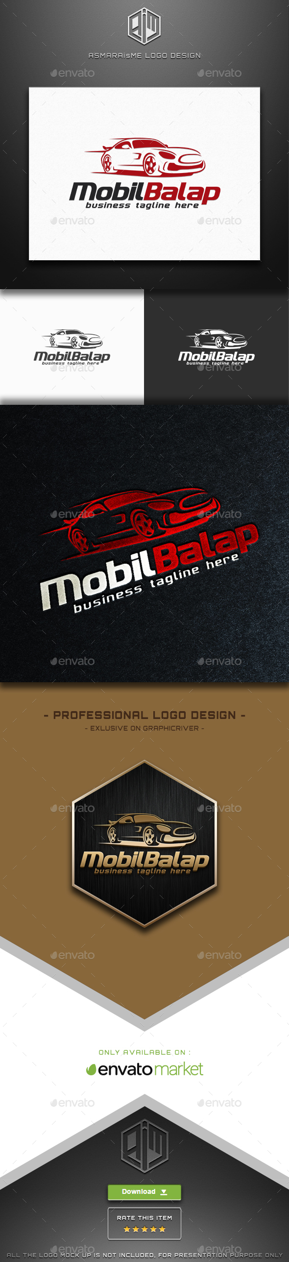 Mobil Balap - Race Car Logo