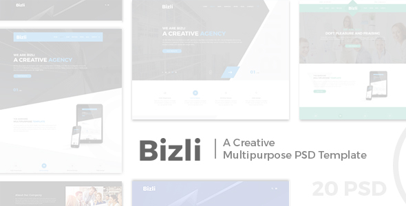 Bizli - Creative Multipurpose PSD Template - Creative PSD Templates