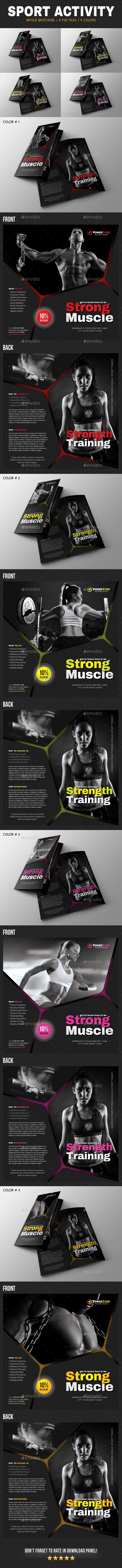 Sport Activity Bifold Brochure 04 - Brochures Print Templates