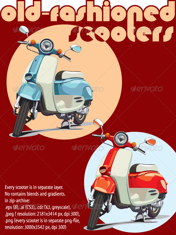 Old-fashioned scooter - Retro Technology