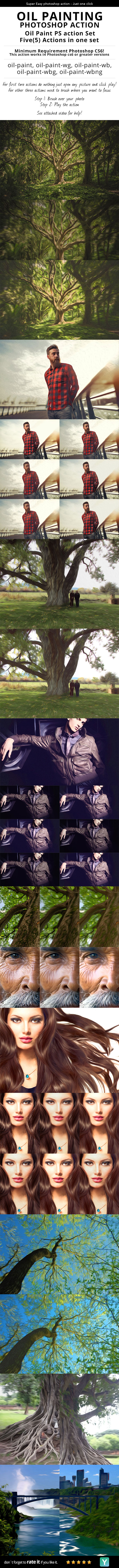 Oil Paint Photoshop Action - Photo Effects Actions