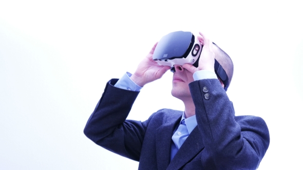 Businessman Using VR-headset