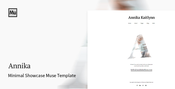 Annika - Minimal Showcase Adobe Muse Template