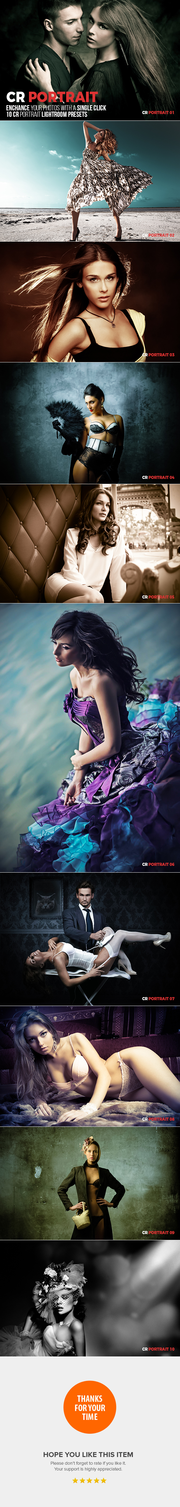 10 CR Portrait Lightroom Presets - Portrait Lightroom Presets