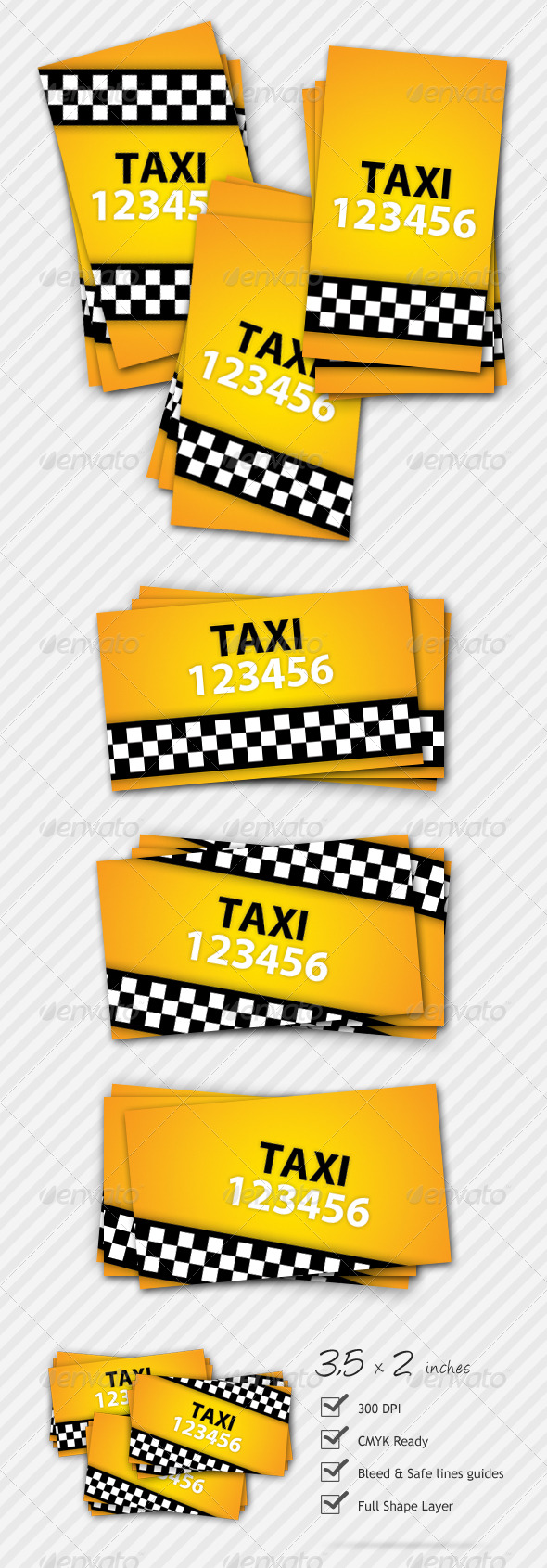 Premium Taxi Business Card - Industry Specific Business Cards