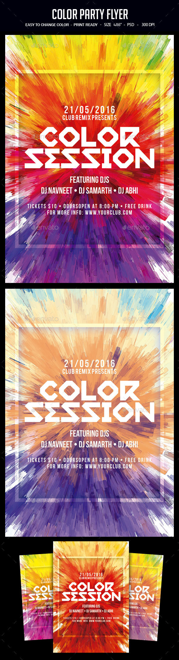 Color Party Flyer - Clubs & Parties Events