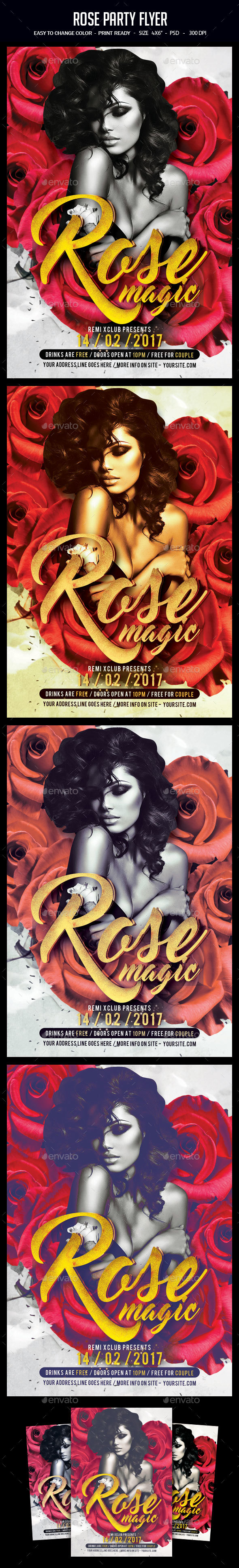 Rose Party Flyer - Clubs & Parties Events