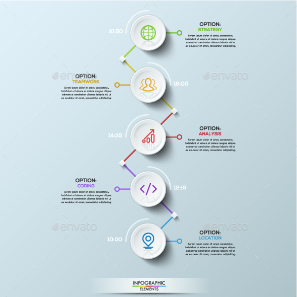 Circle Connection Timeline Infographics - Infographics