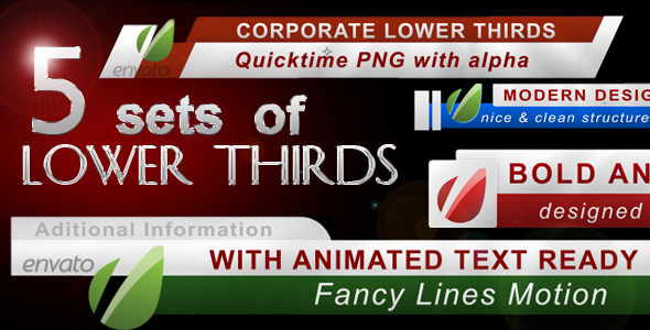 5 Lower Thirds - VideoHive 222814