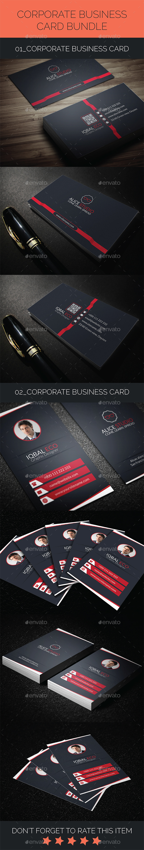 Business Card Bundle 2in1 - Creative Business Cards