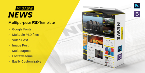 News Magazine - Multipurpose News Magazine PSD Template - Business Corporate