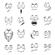 Human Cartoon Emoticon Faces with Expressions, Vectors | GraphicRiver