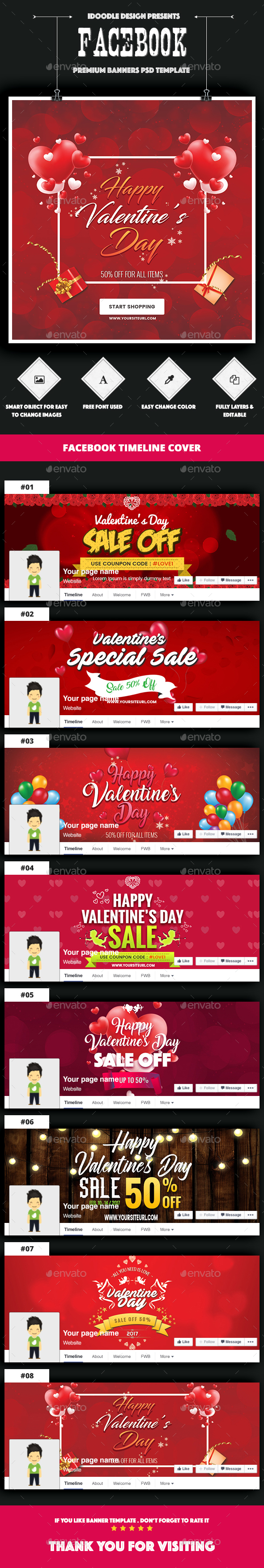 Timeline Covers Valentine’s Day - 08 PSD - Facebook Timeline Covers Social Media