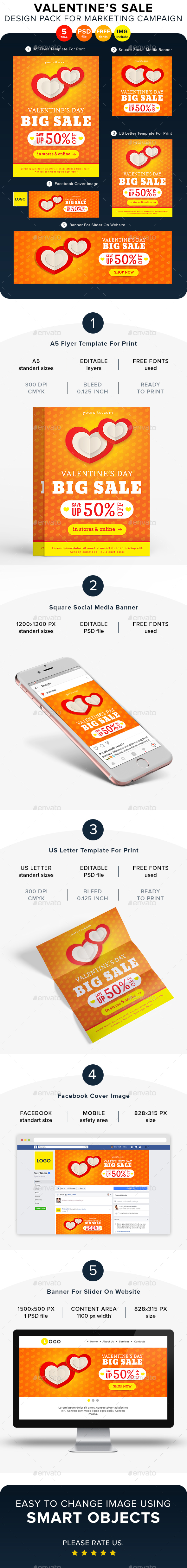 Valentine's Sale Pack - Print Templates