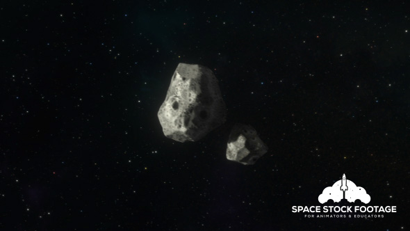 Asteroids Travelling Through Space