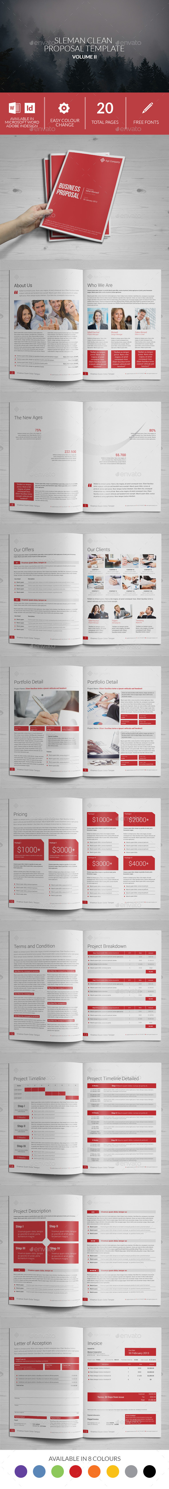Sleman Clean Proposal Template Volume 2 - Proposals & Invoices Stationery