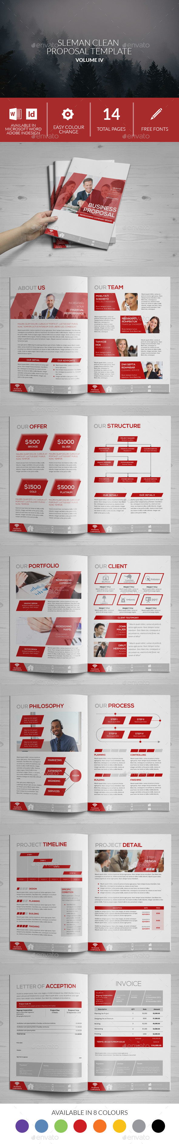 Sleman Clean Proposal Template Volume 4 - Proposals & Invoices Stationery