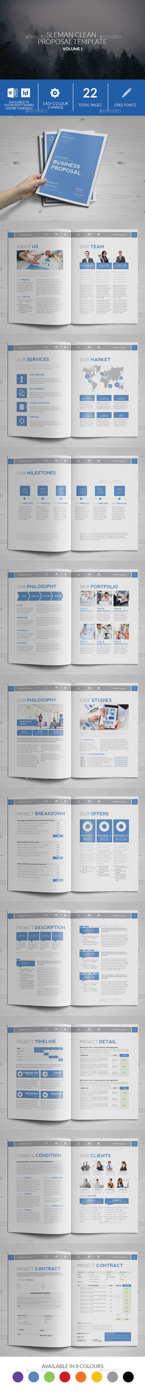 Sleman Clean Proposal Template - Proposals & Invoices Stationery