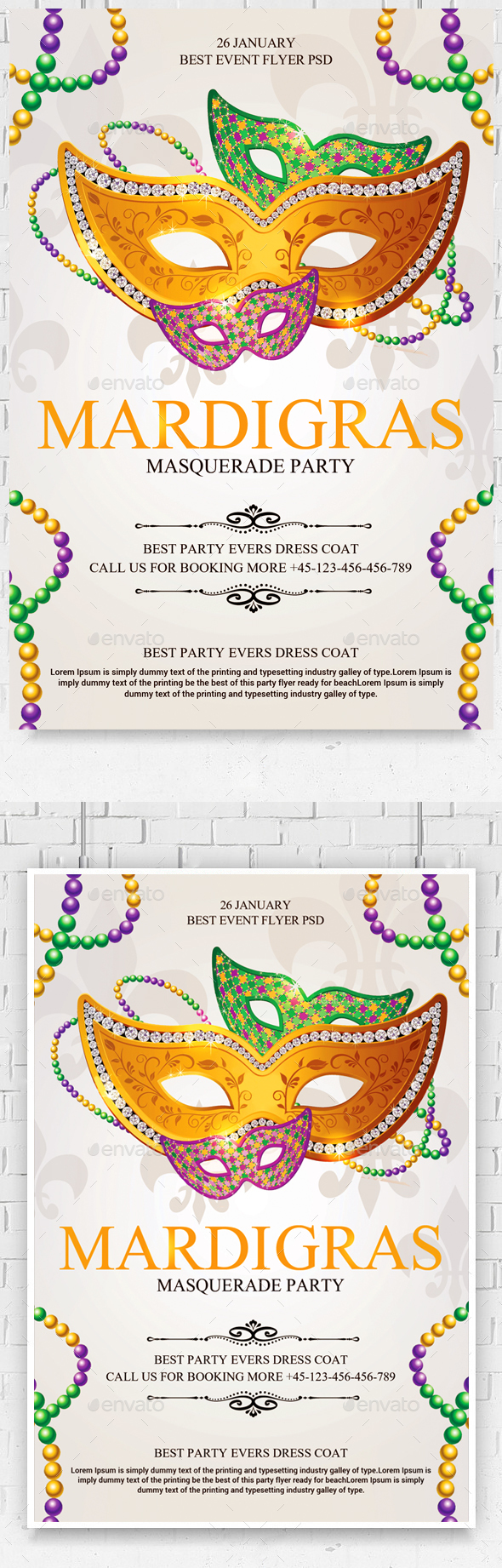 Mardi Gras Flyer - Events Flyers