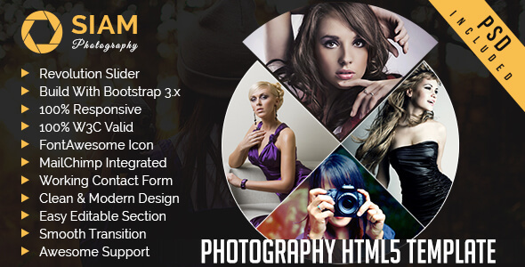 Excellent Photography Portfolio - HTML5 Website Template
