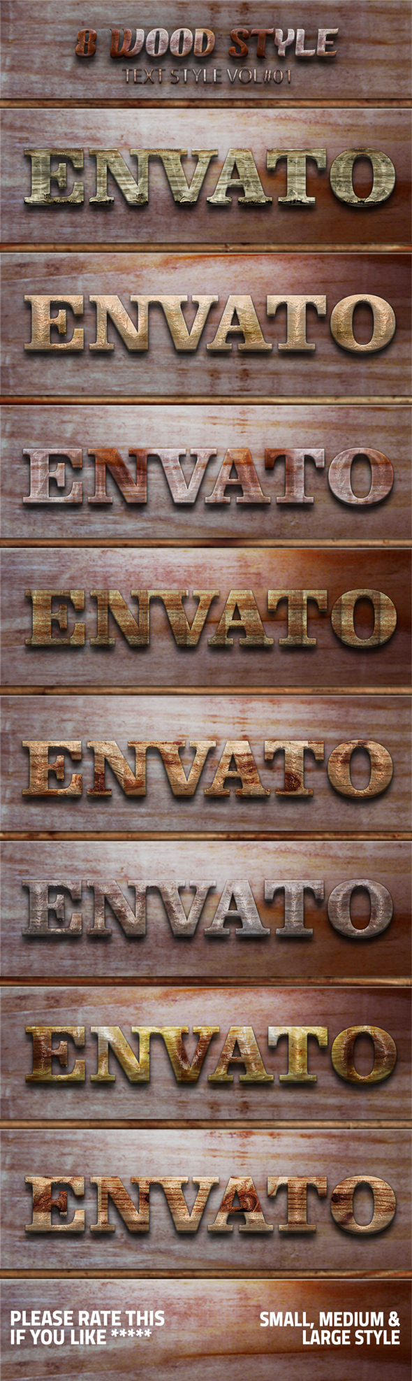 8 Wood Text Effect Vol 01 - Text Effects Styles