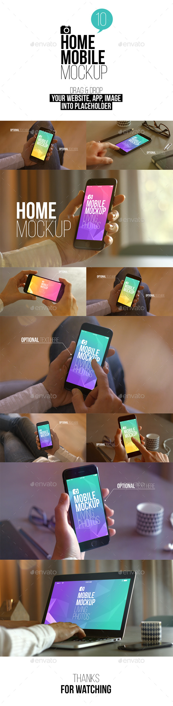 Home Mobile Mockup - Mobile Displays