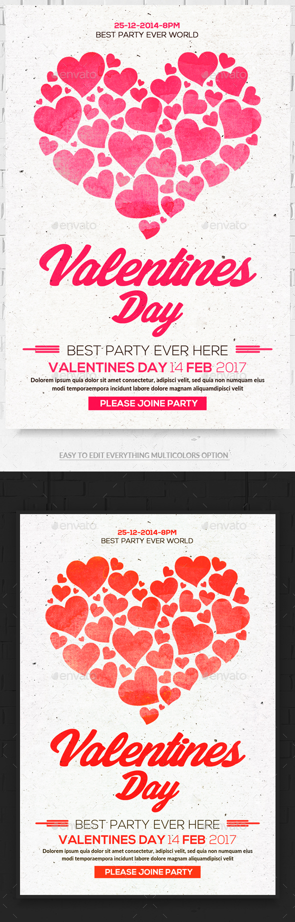 Valentines Flyer Psd - Clubs & Parties Events