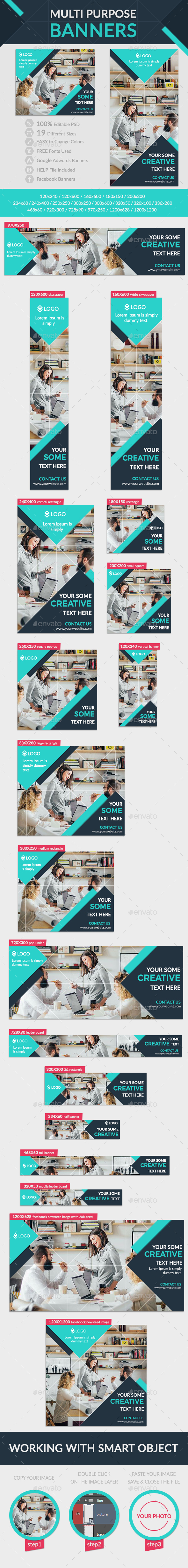 Multipurpose Banners - Banners & Ads Web Elements