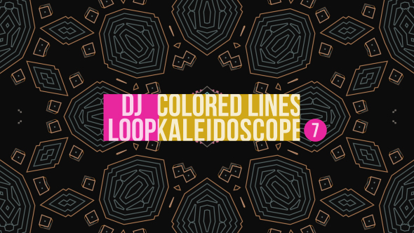 Colored Lines Kaleidoscope Dj Loop V7
