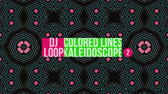 Colored Lines Kaleidoscope Dj Loop V2