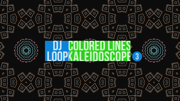 Colored Lines Kaleidoscope Dj Loop V3