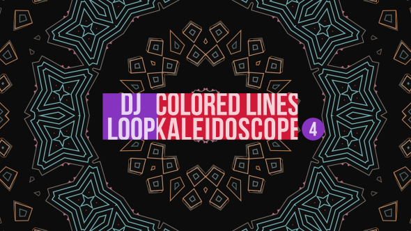 Colored Lines Kaleidoscope Dj Loop V4