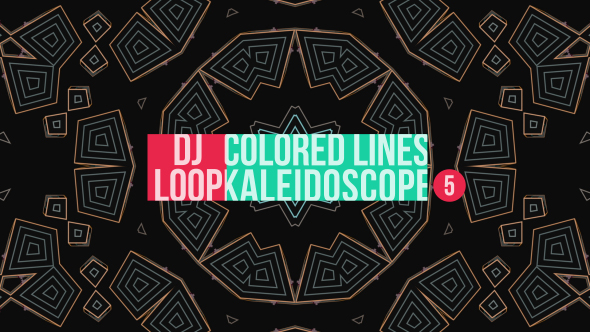 Colored Lines Kaleidoscope Dj Loop V5