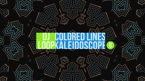 Colored Lines Kaleidoscope Dj Loop V6
