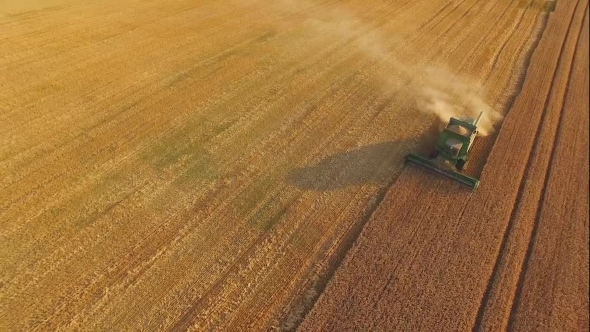 View of Combine From Air alt