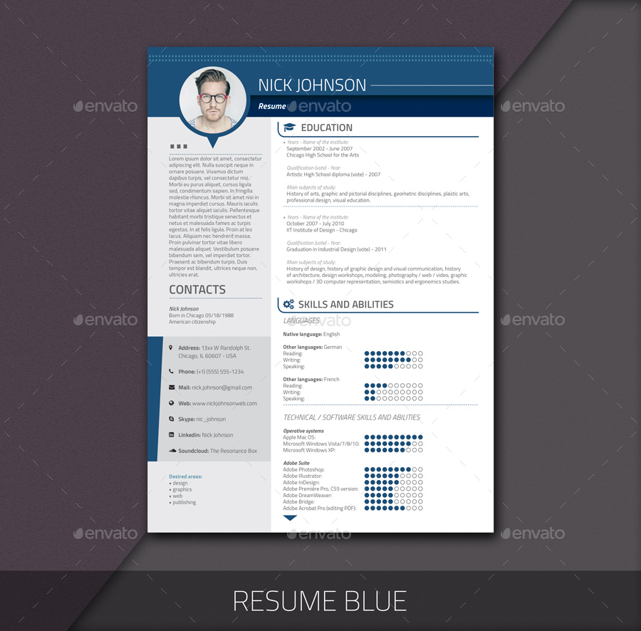 Dot Resume by NiccoloRaimondiDesign | GraphicRiver