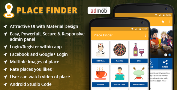 Place Finder Android App - CodeCanyon Item for Sale