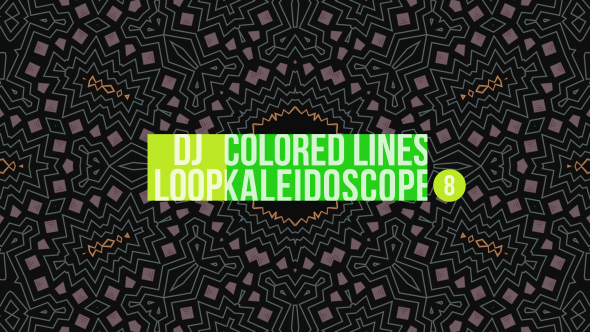 Colored Lines Kaleidoscope Dj Loop V8