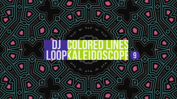 Colored Lines Kaleidoscope Dj Loop V9